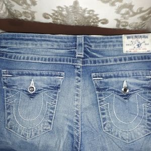 True religion crystal button crop Jean's 31